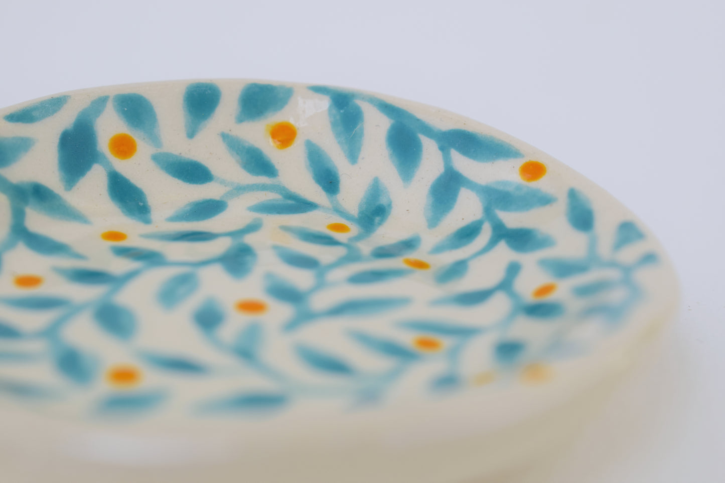 Turquoise Leaf Trinket Dish