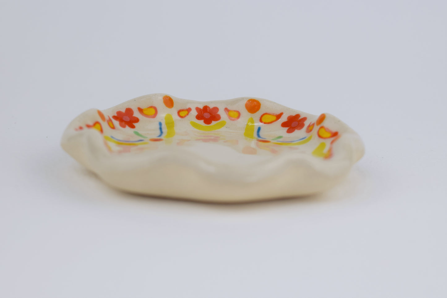 Red flower Ring Dish