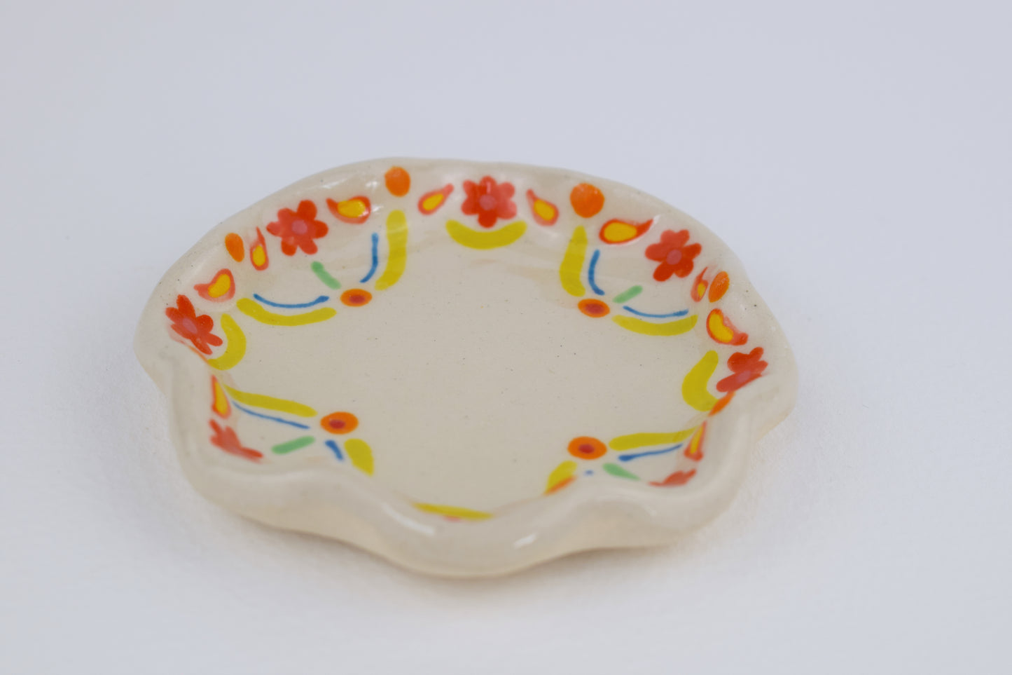 Red flower Ring Dish