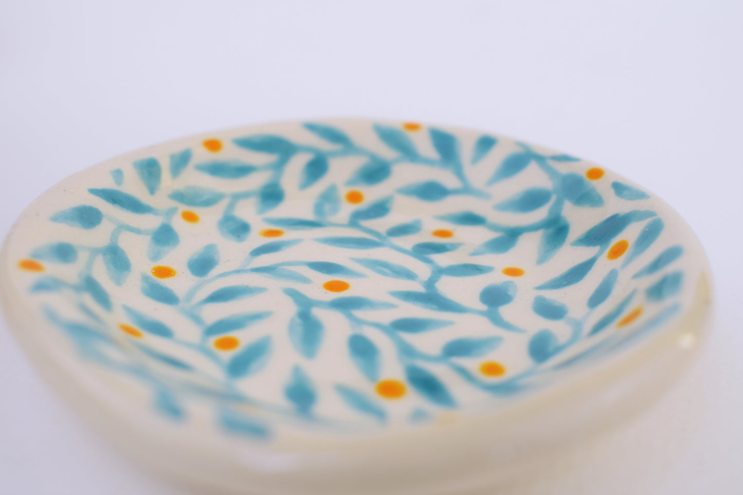 Turquoise Leaf Trinket Dish
