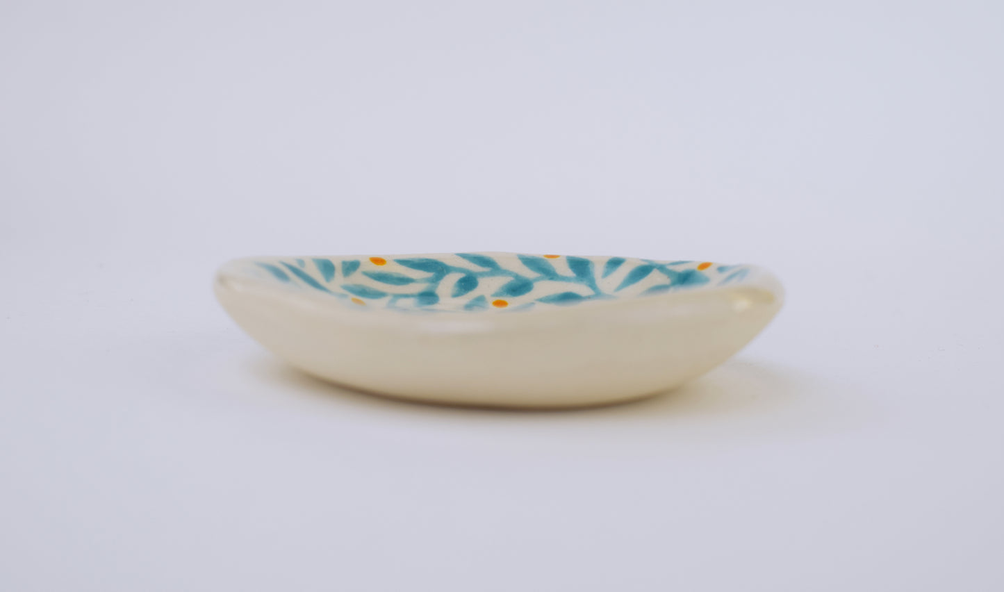 Turquoise Leaf Trinket Dish