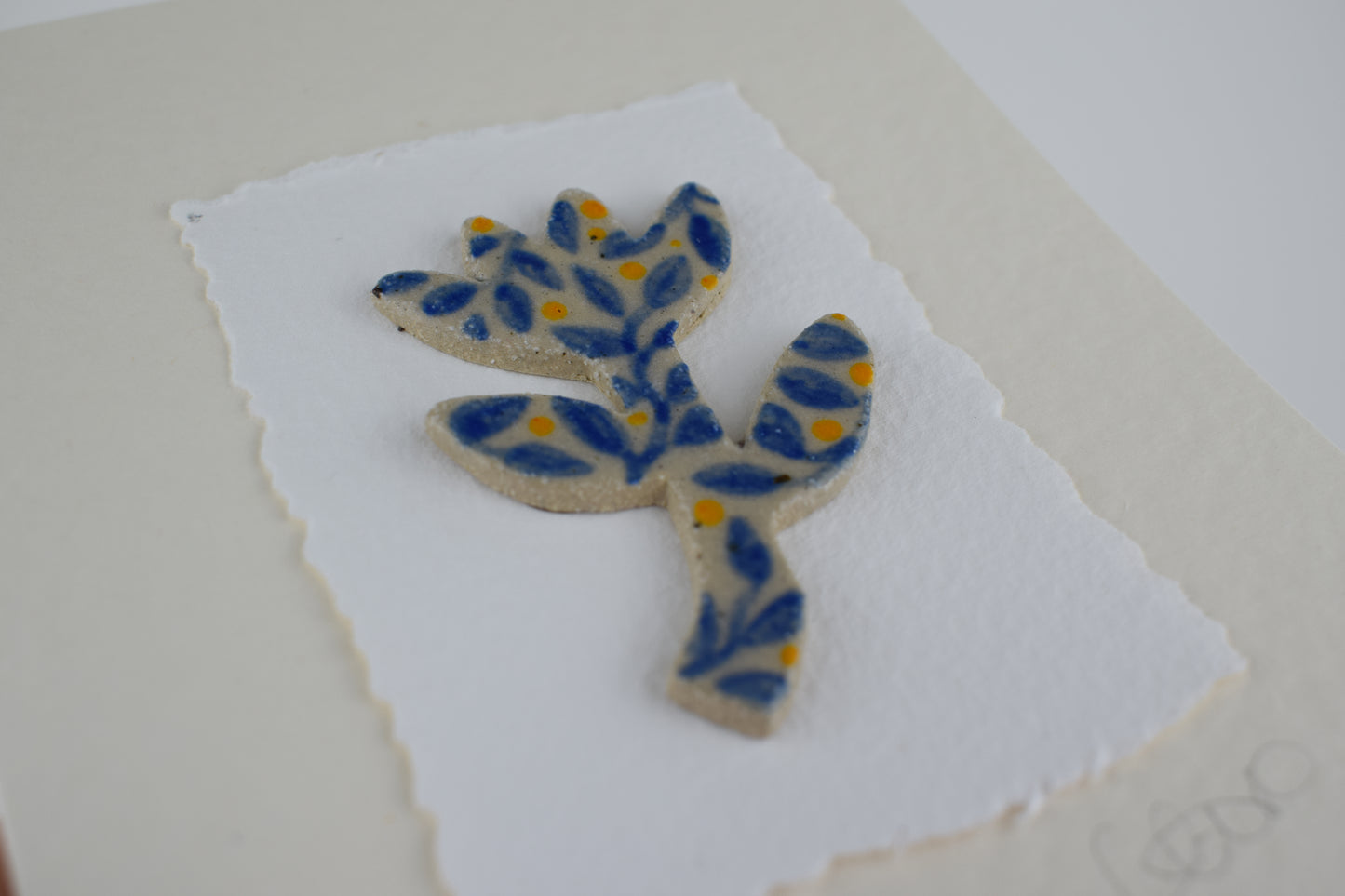 Blue Floral Greeting Gard (3 for £20)