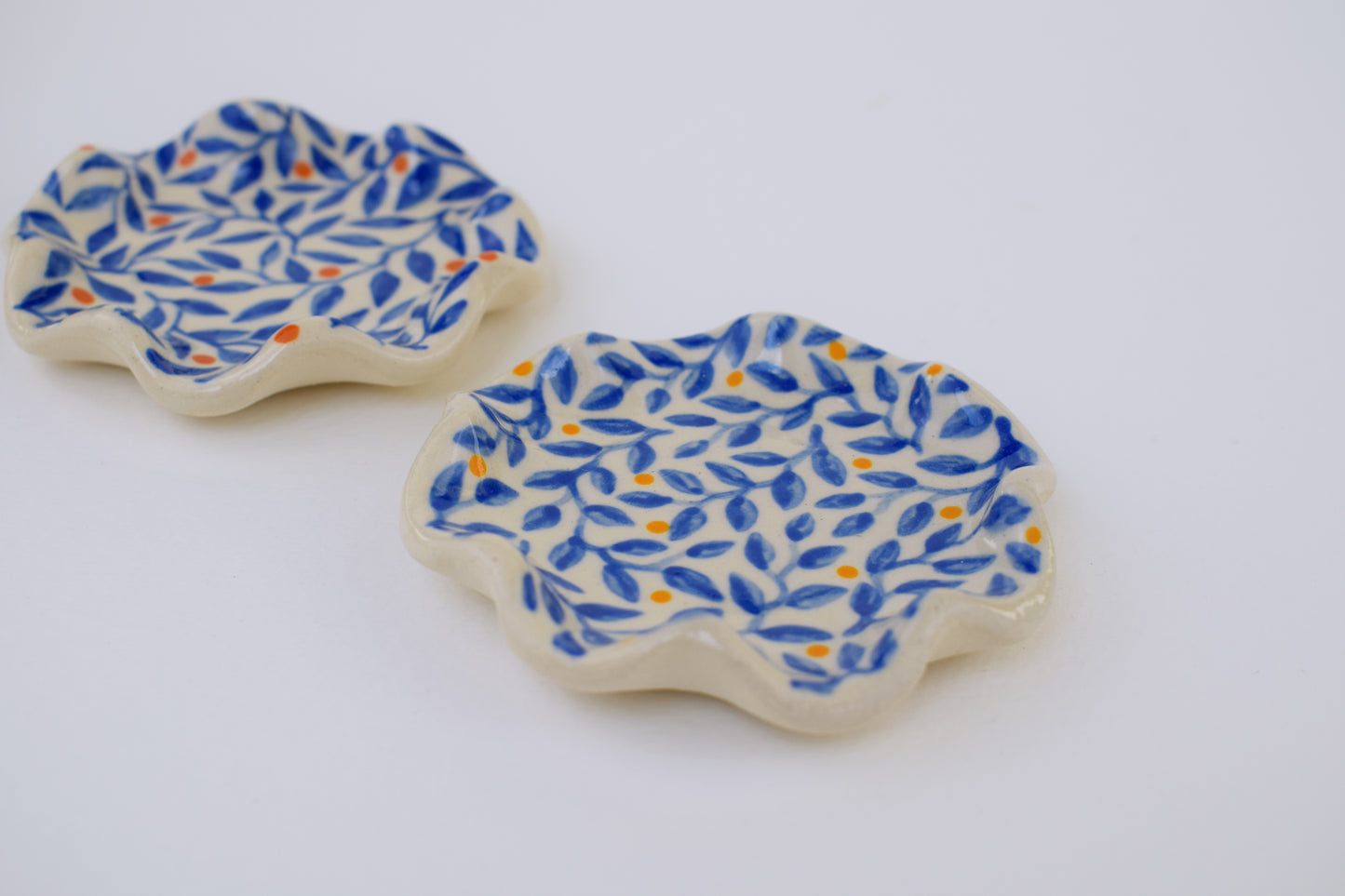 Blue Leaf Trinket Dish