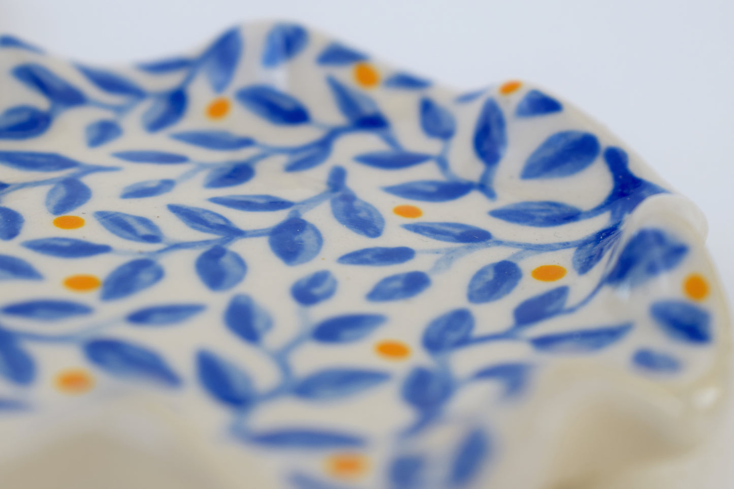 Blue Leaf Trinket Dish