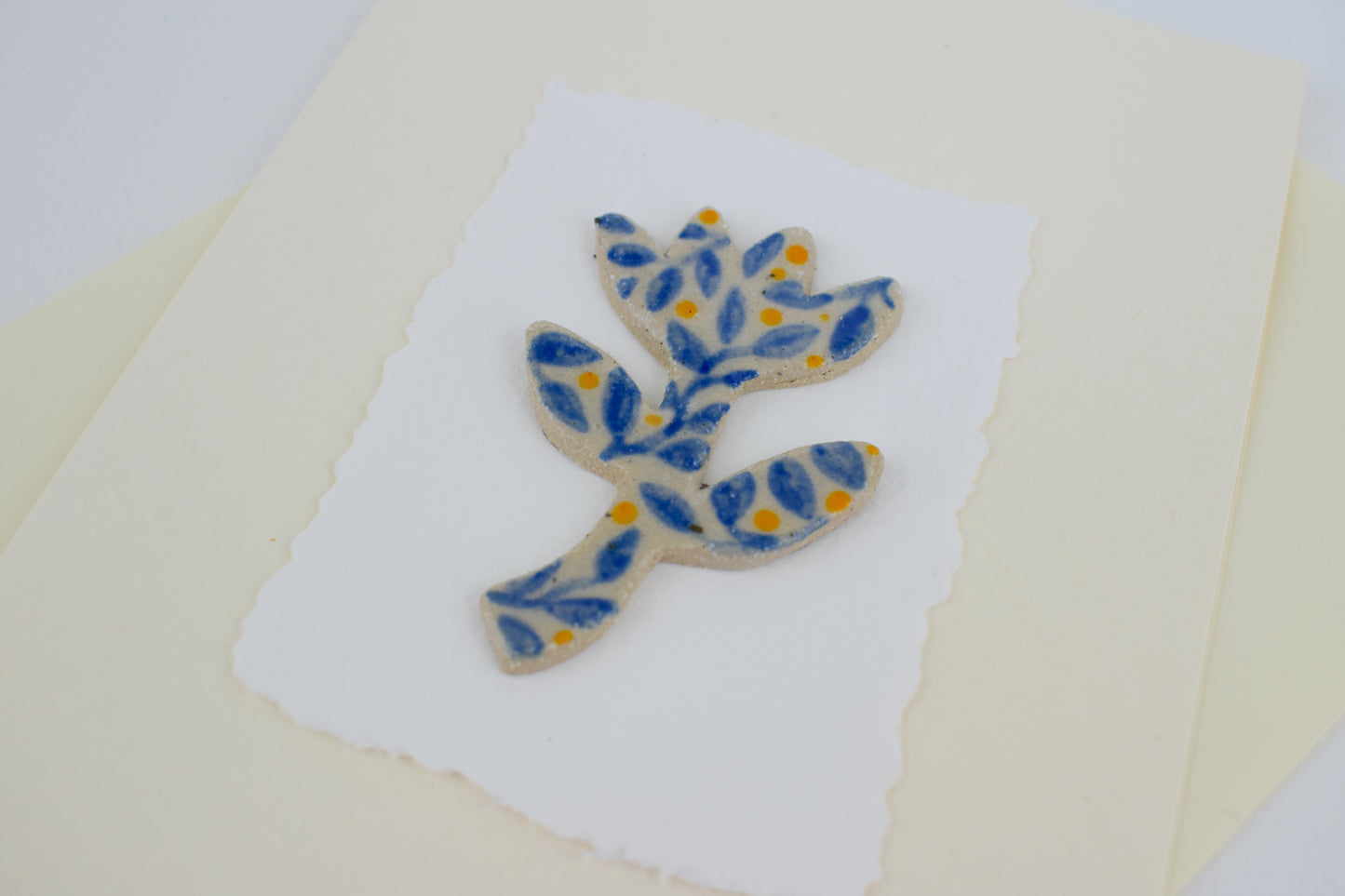 Blue Floral Greeting Gard (3 for £20)
