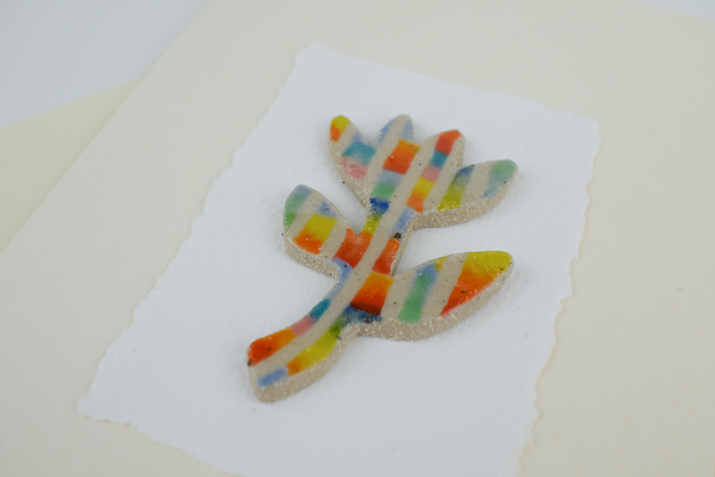 Multicoloured Stripe Floral Greeting Gard (3 for £20)