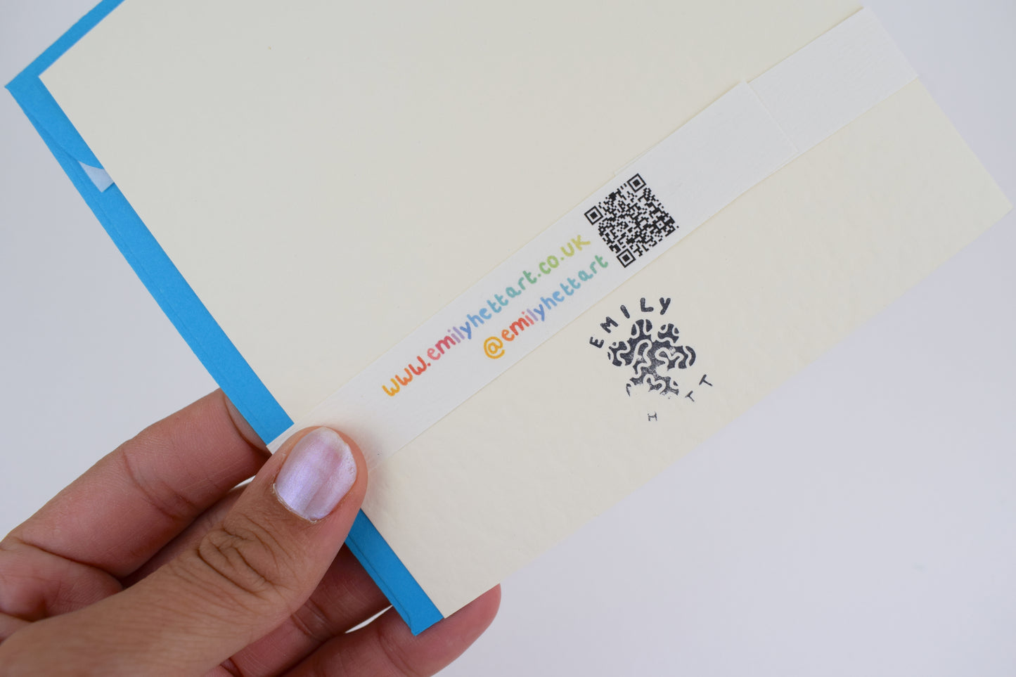 Blue Floral Greeting Card (3 for £20)