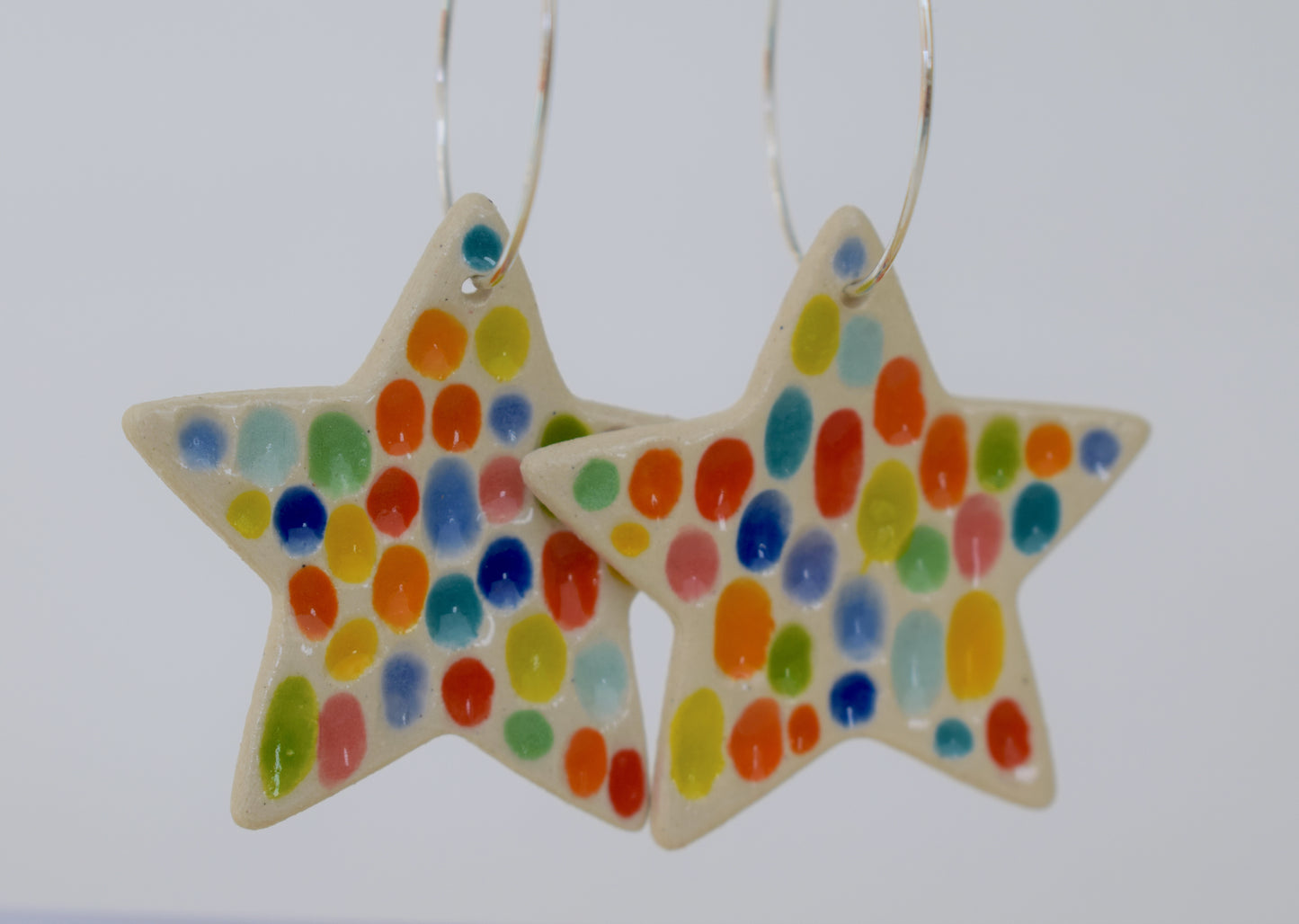 Carved Sunshine Star Earrings