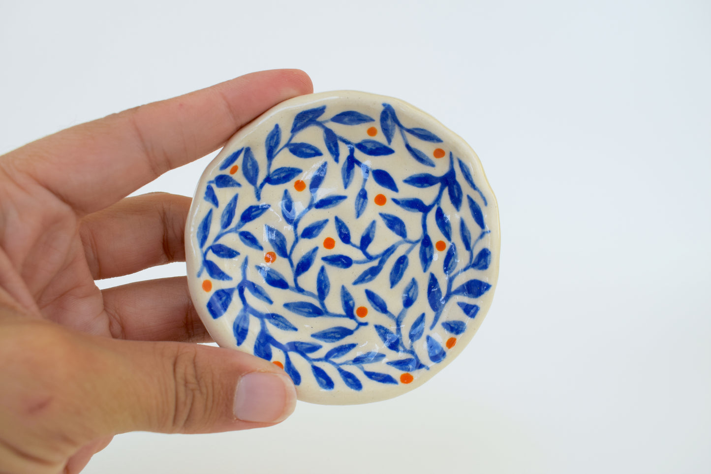 Blue LeaF Trinket Dish
