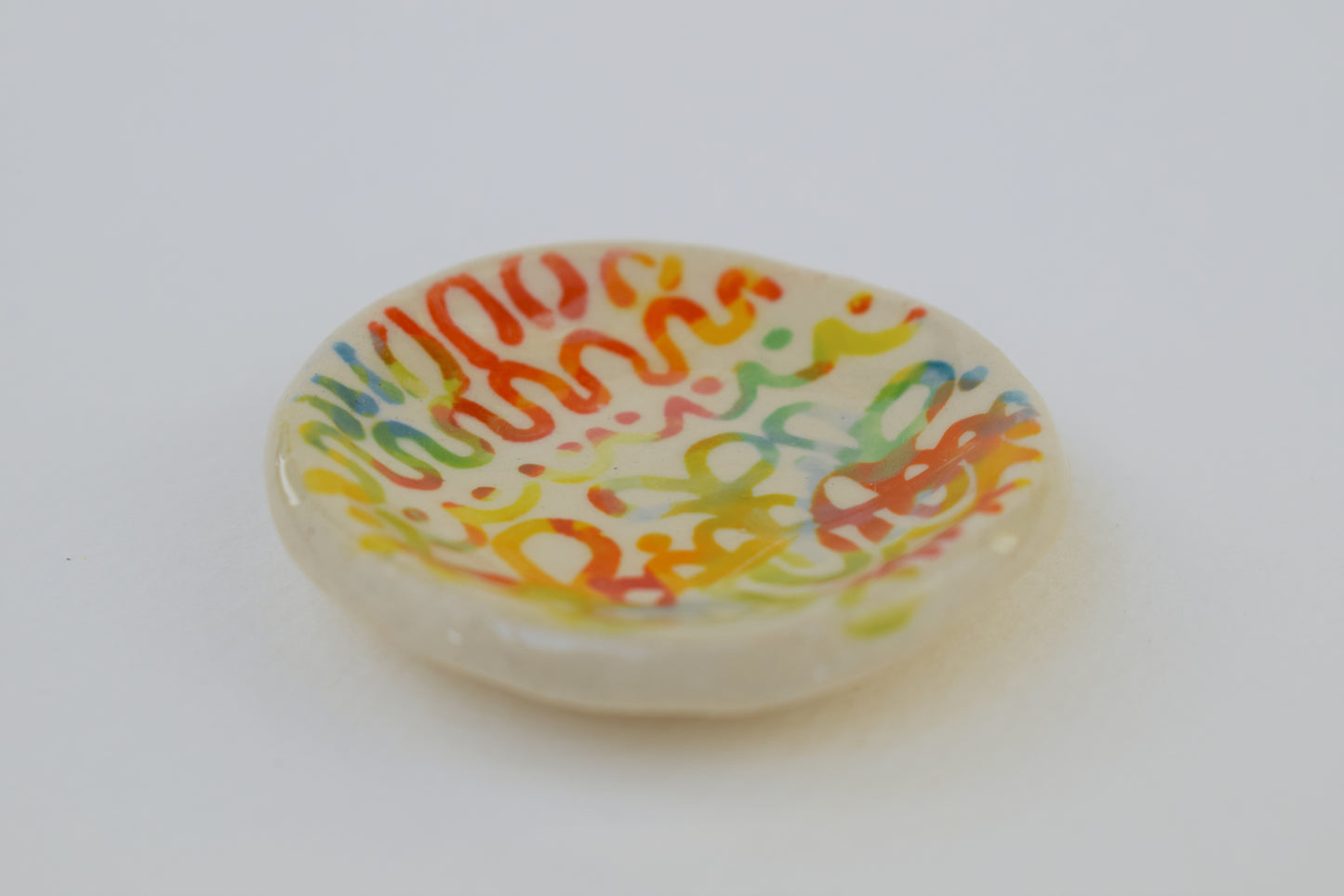 Multicoloured Abstract Mini Trinket Dish