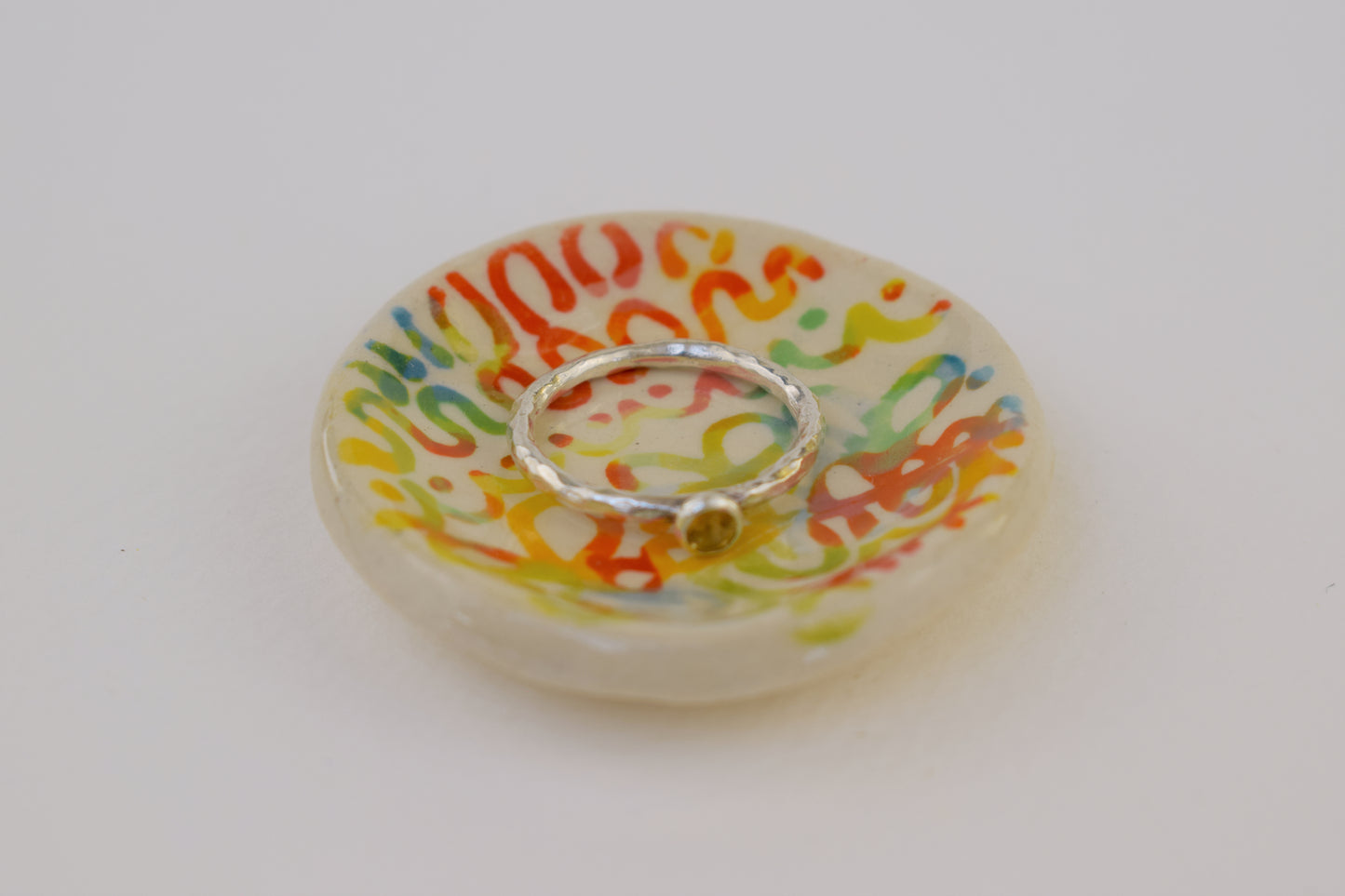 Multicoloured Abstract Mini Trinket Dish