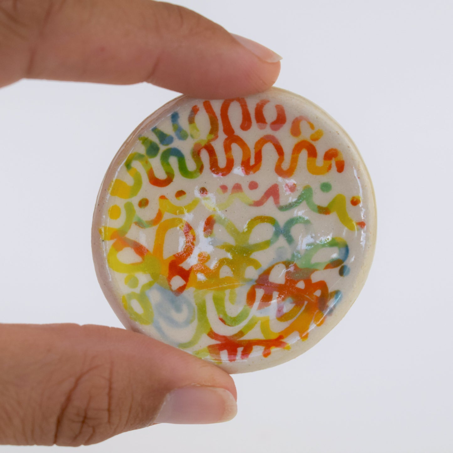 Multicoloured Abstract Mini Trinket Dish