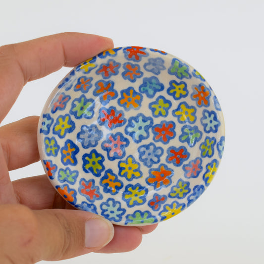 Blue Floral Trinket Dish