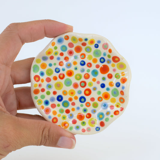 Multicoloured Spot Trinket Dish