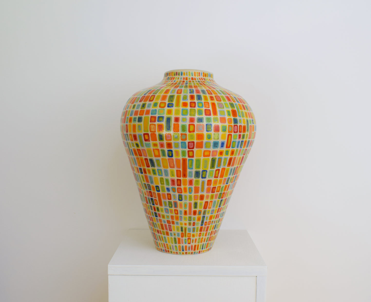 Multicoloured Geometric Vase