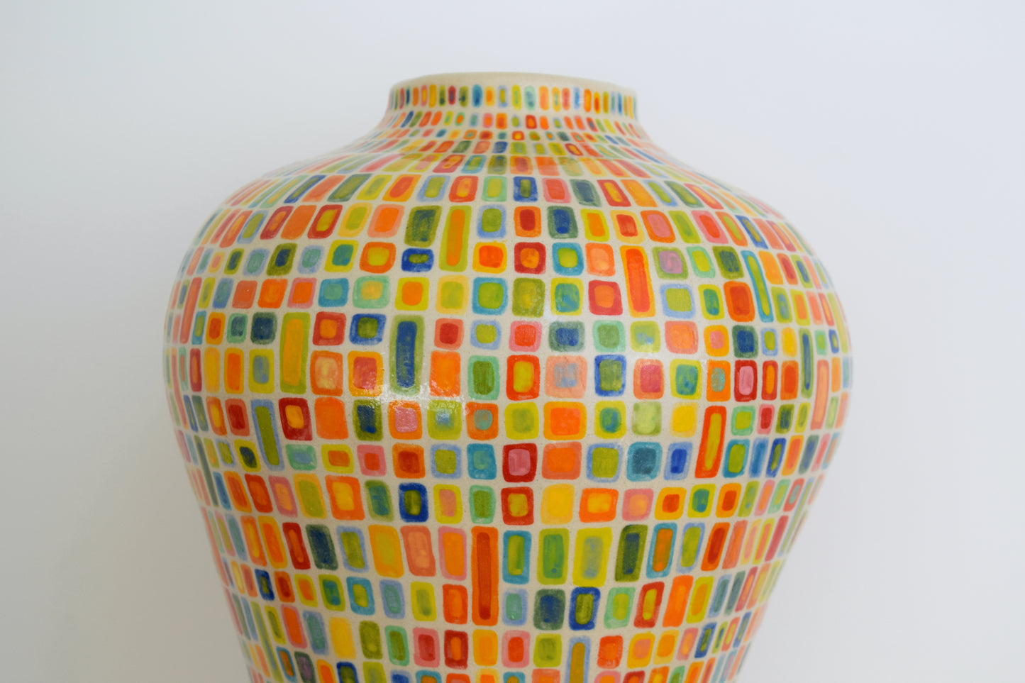 Multicoloured Geometric Vase