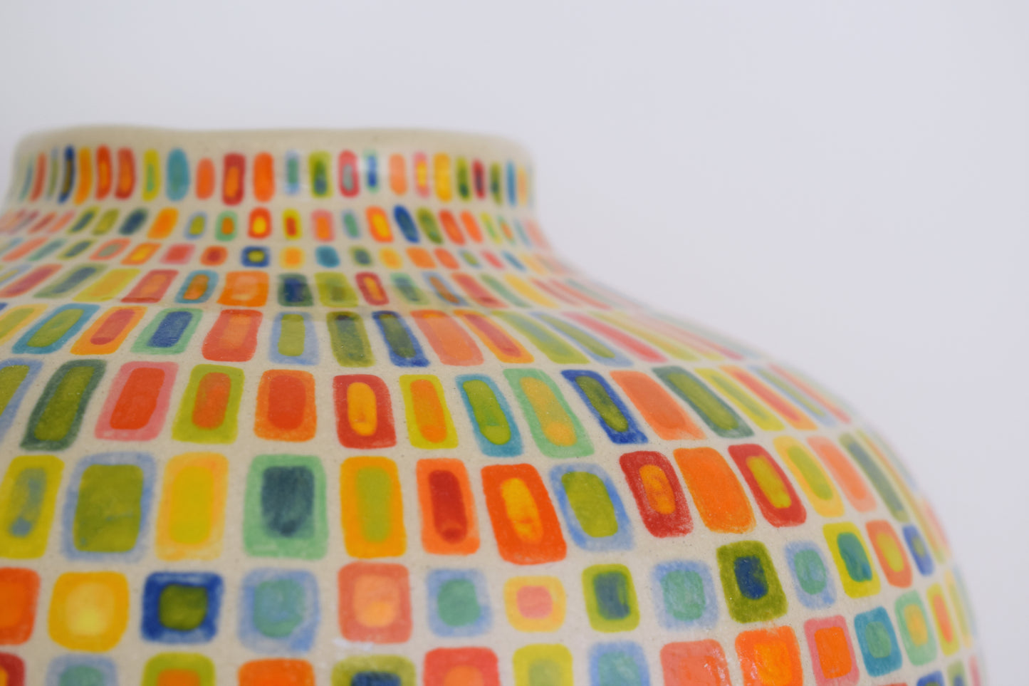 Multicoloured Geometric Vase