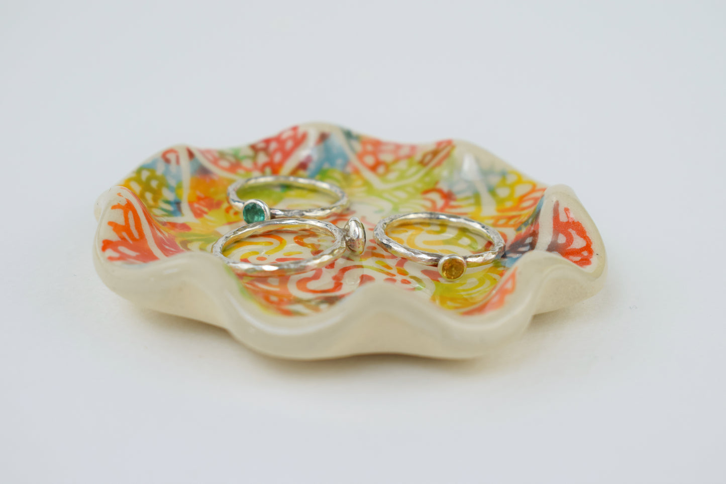 Abstract Batik Trinket Dish