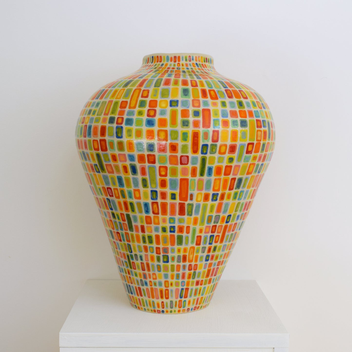Multicoloured Geometric Vase