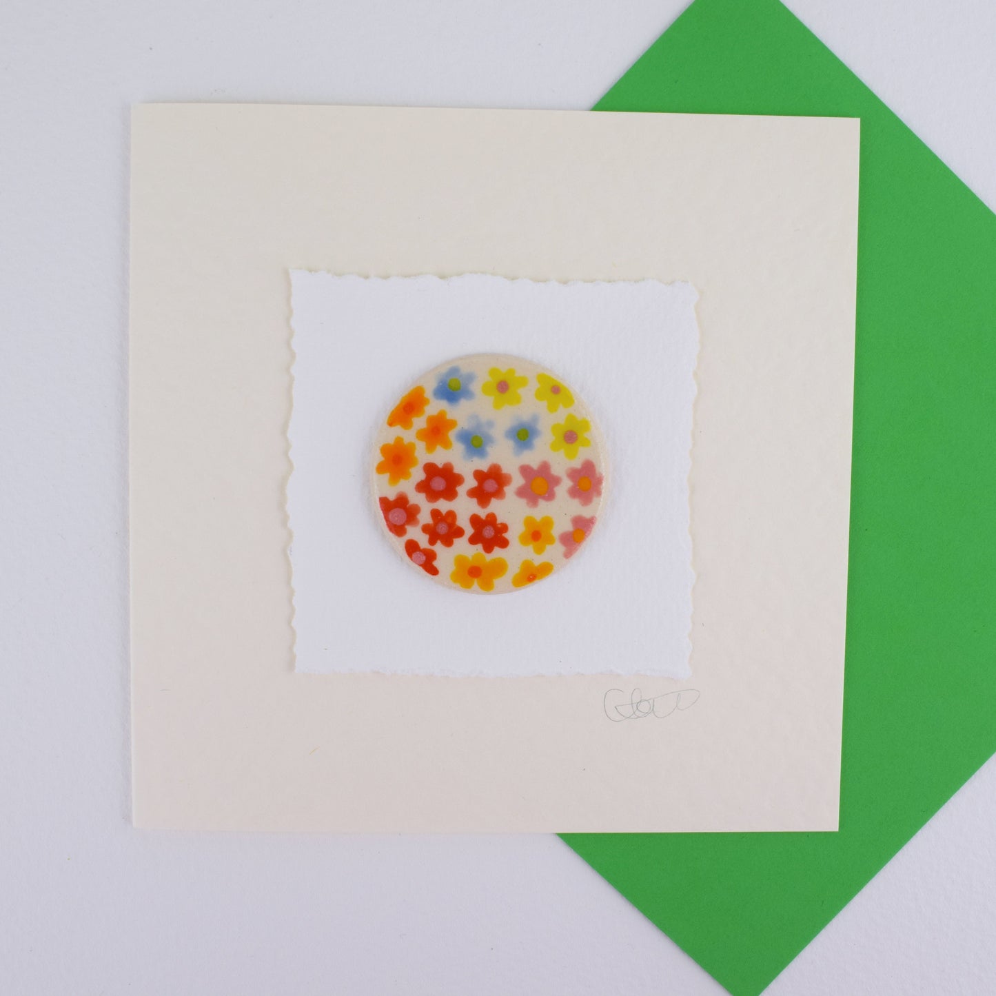 Multicoloured Floral Greeting Card (3 for £20)