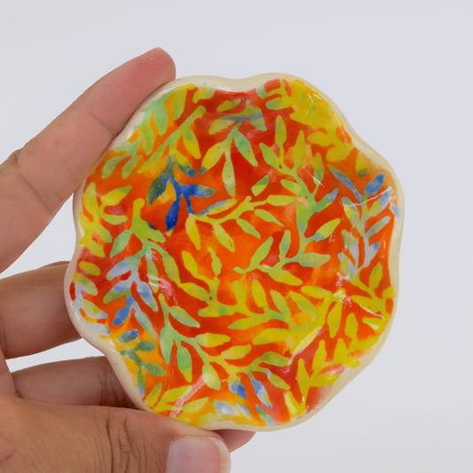 Batik Leaf Trinket Dish