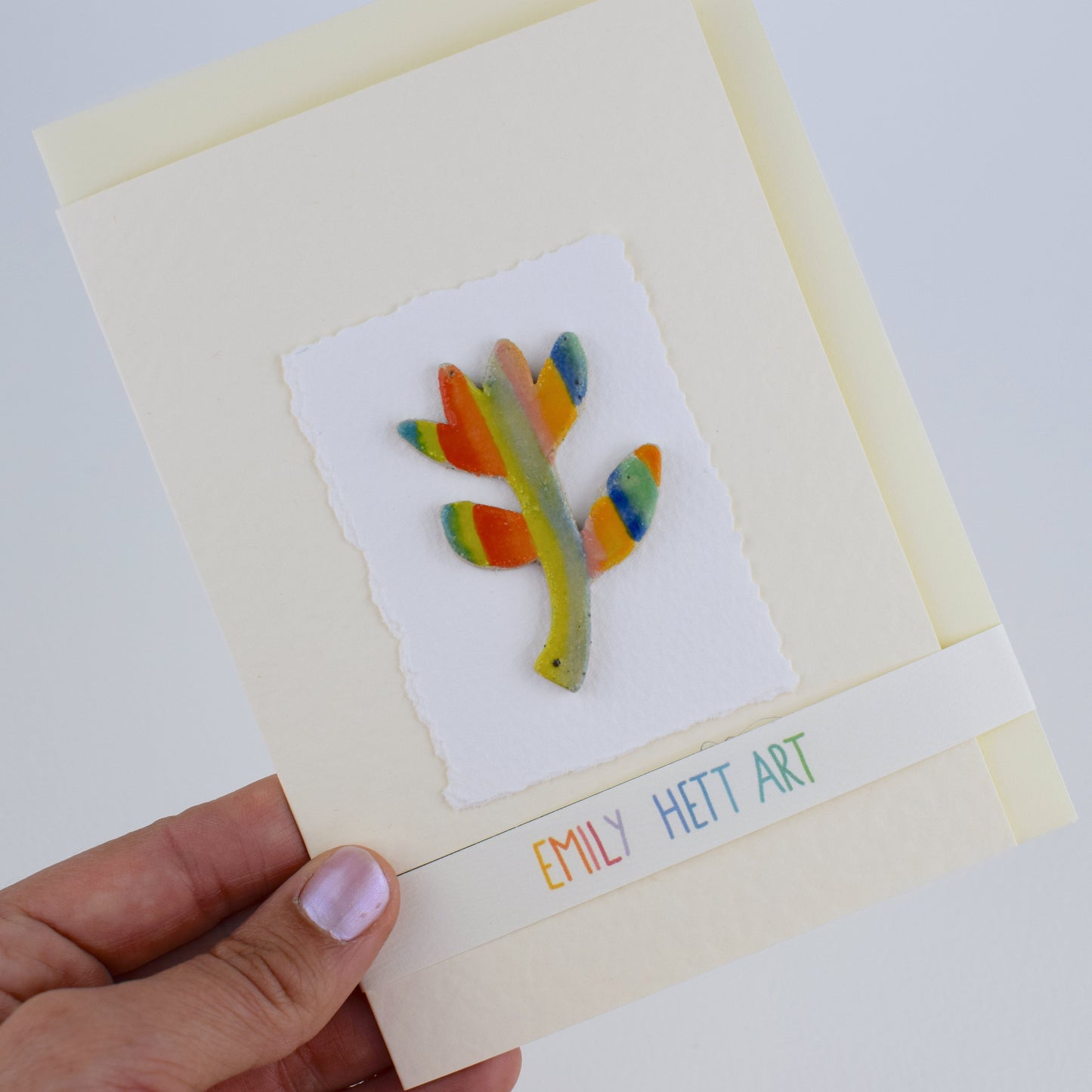 Rainbow Flower Greeting Gard (3 for £20)