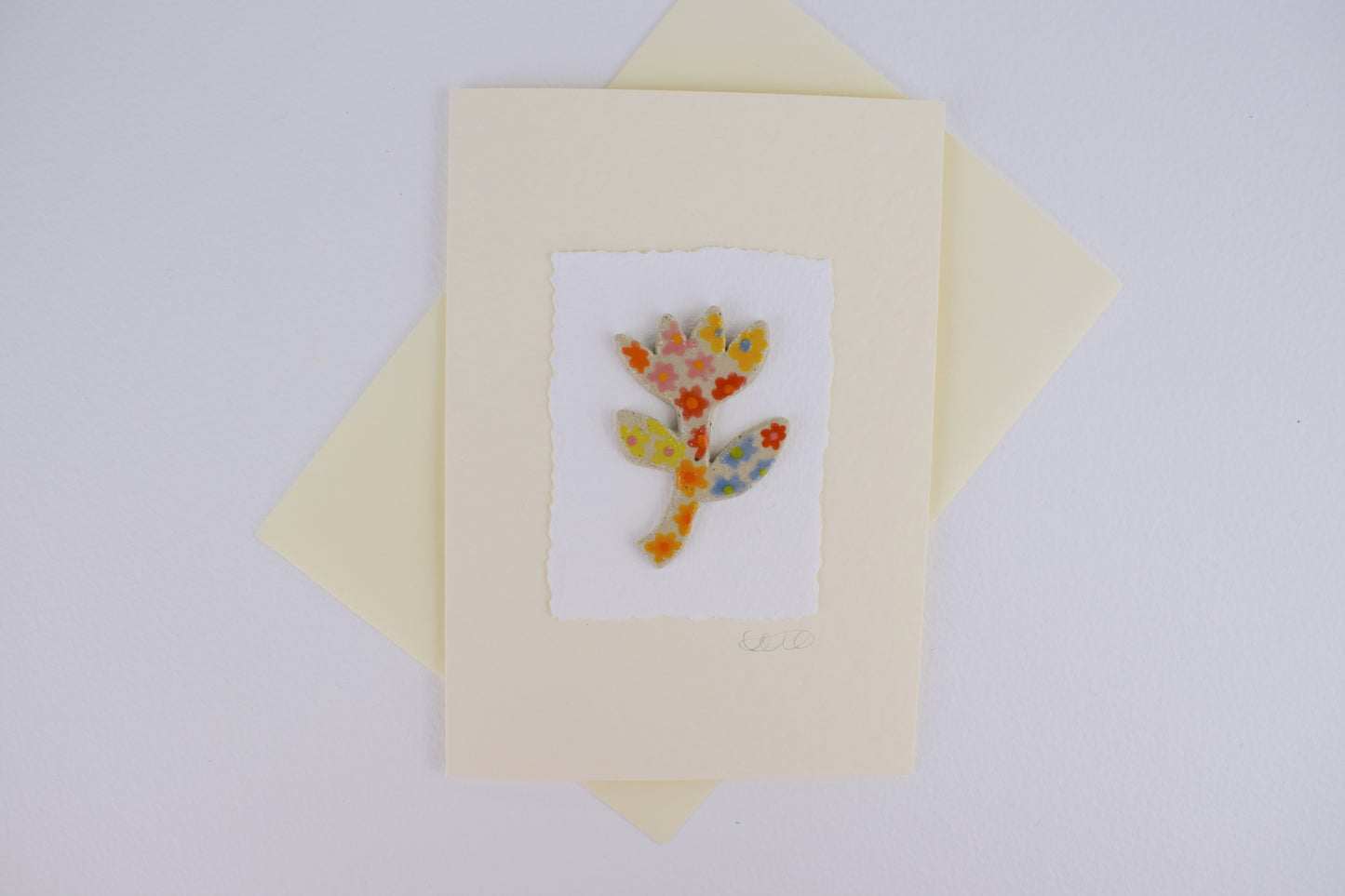 Multicoloured Flower Greeting Card (3 for £20)