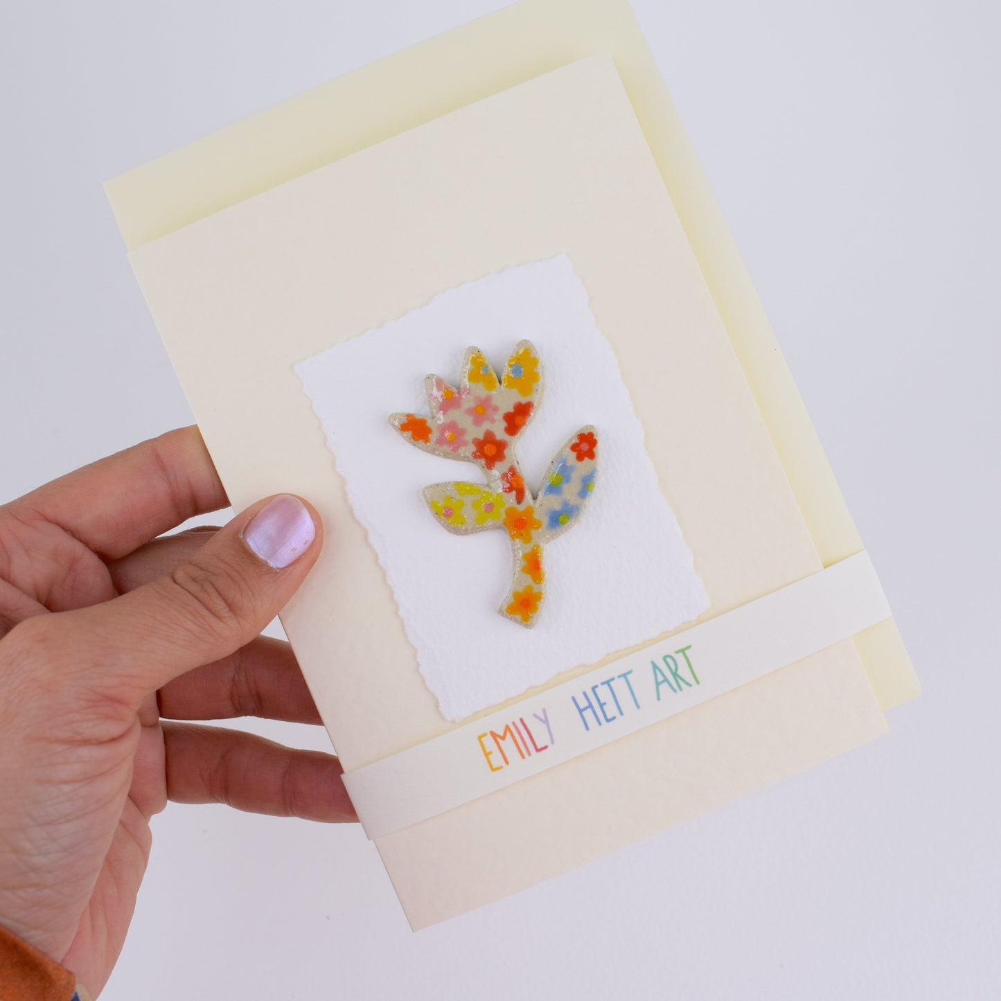 Multicoloured Flower Greeting Card (3 for £20)