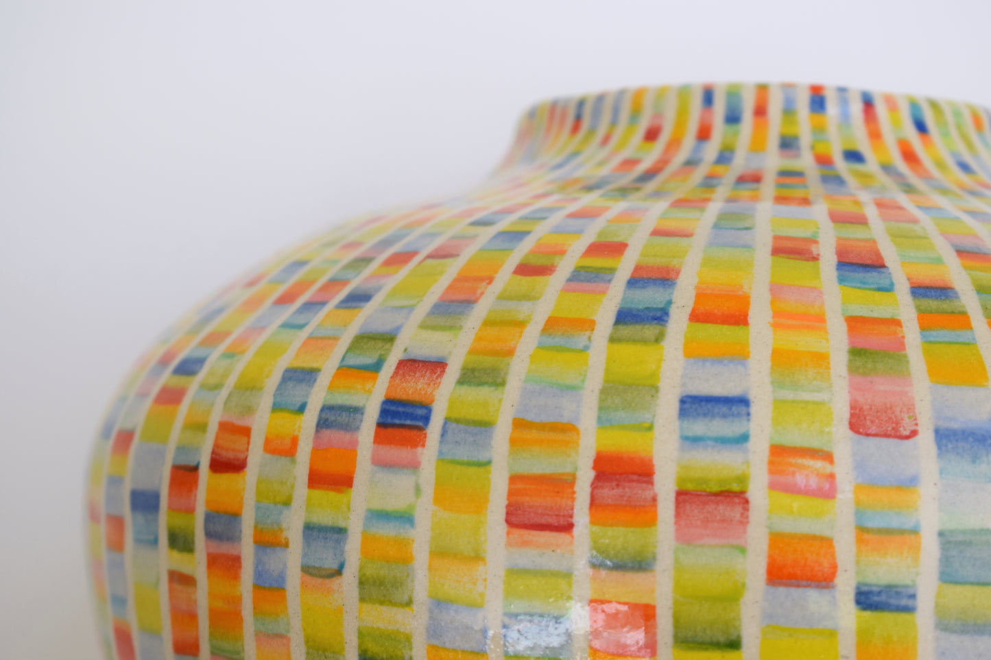 Stripe Multicoloured Vase