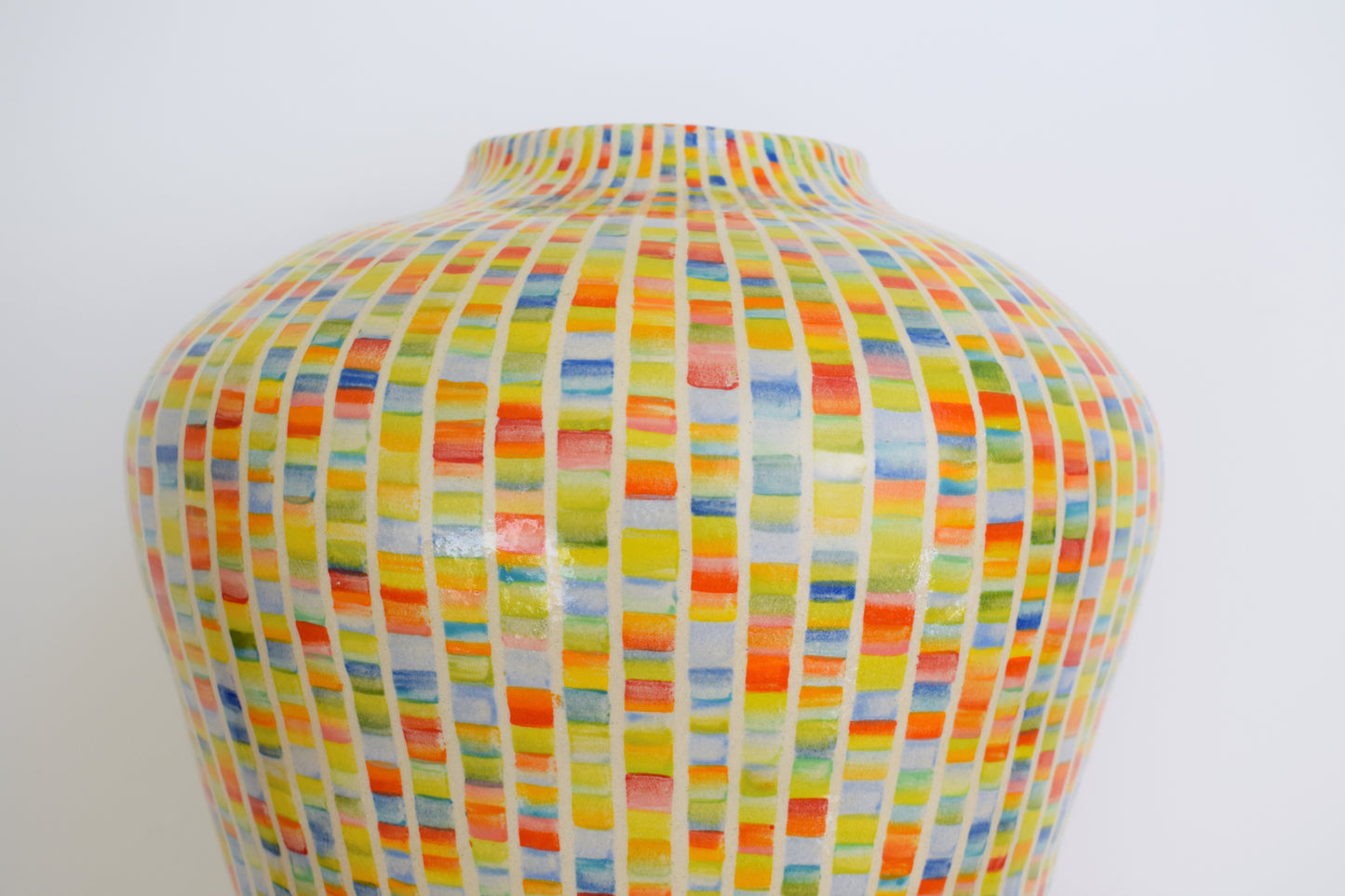 Stripe Multicoloured Vase
