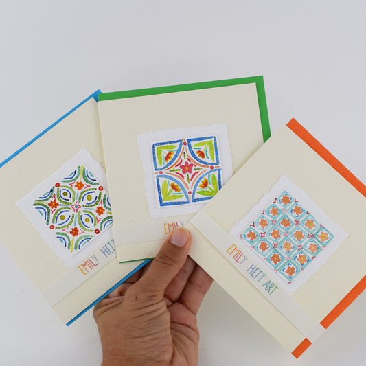 Abstract Tile Greeting Card (3 for £20)