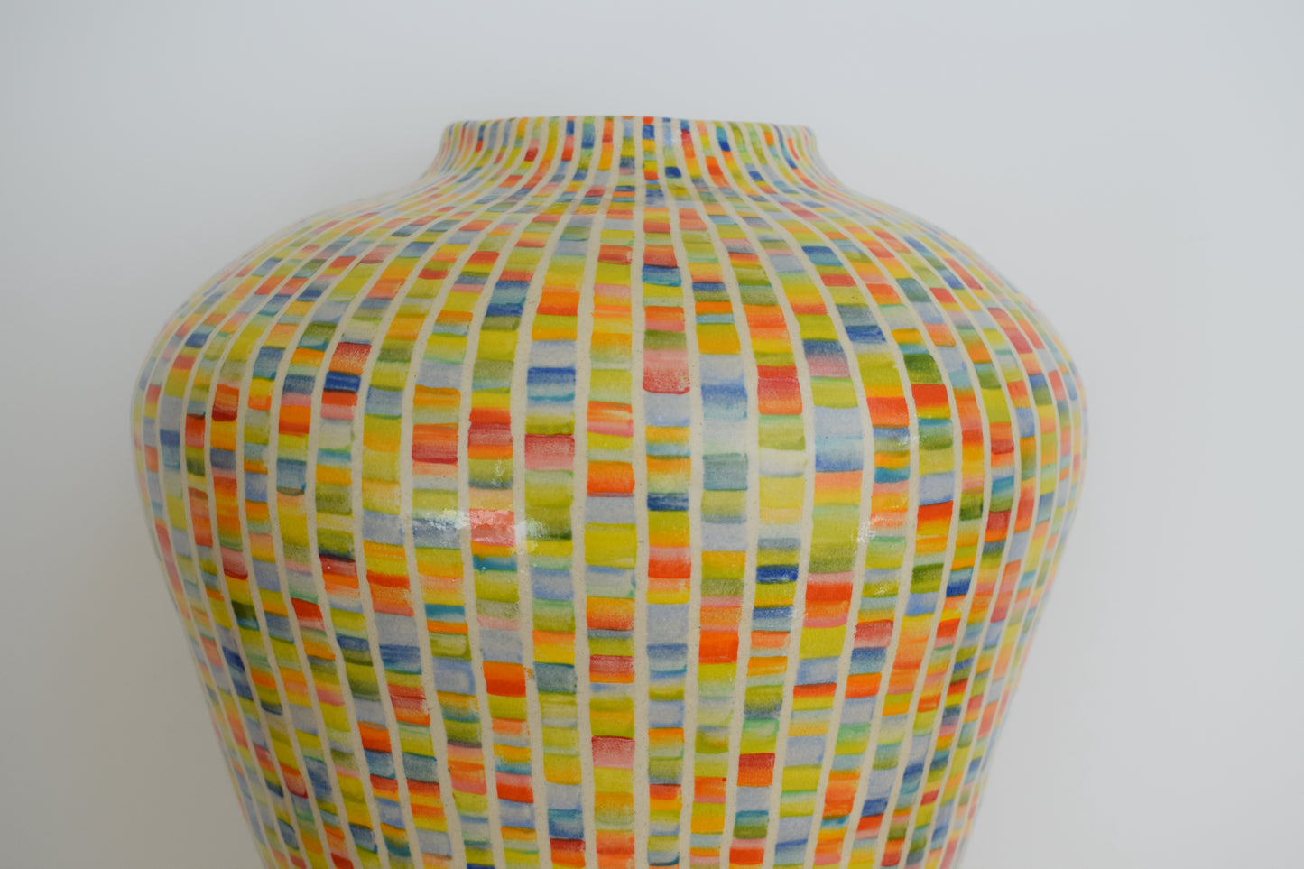 Stripe Multicoloured Vase