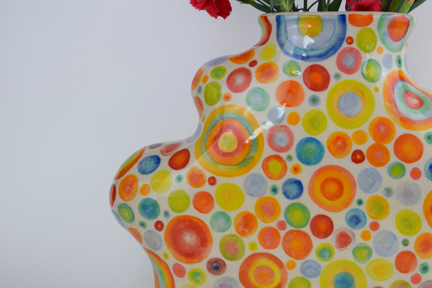 Multicoloured Spot Blob Vase