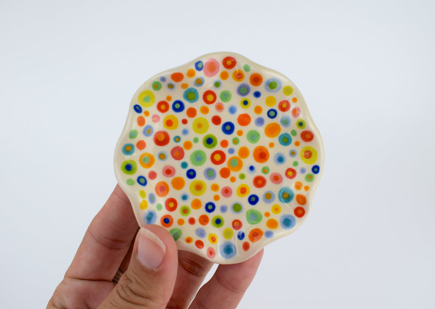 Multicoloured Spot Trinket Dish