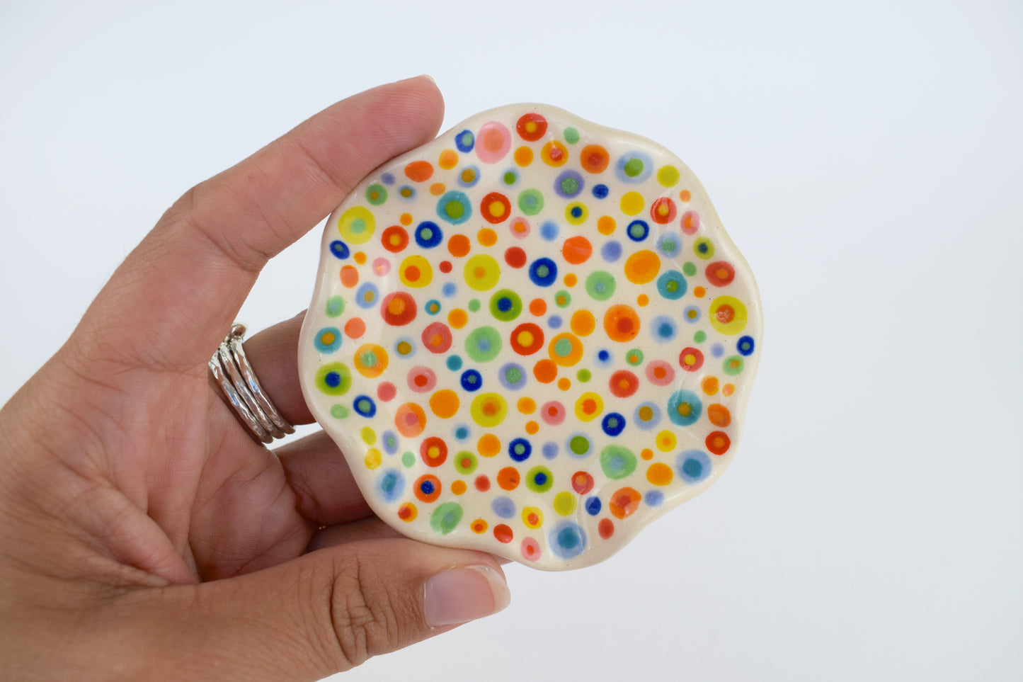 Multicoloured Spot Trinket Dish