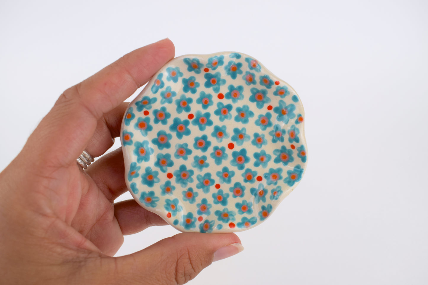 Turquoise Leaf Trinket Dish