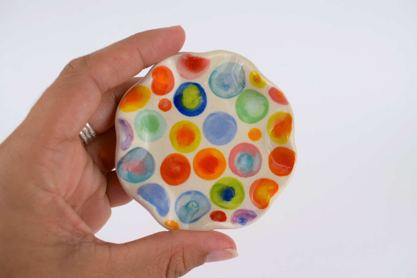 Multicoloured Spot Trinket Dish