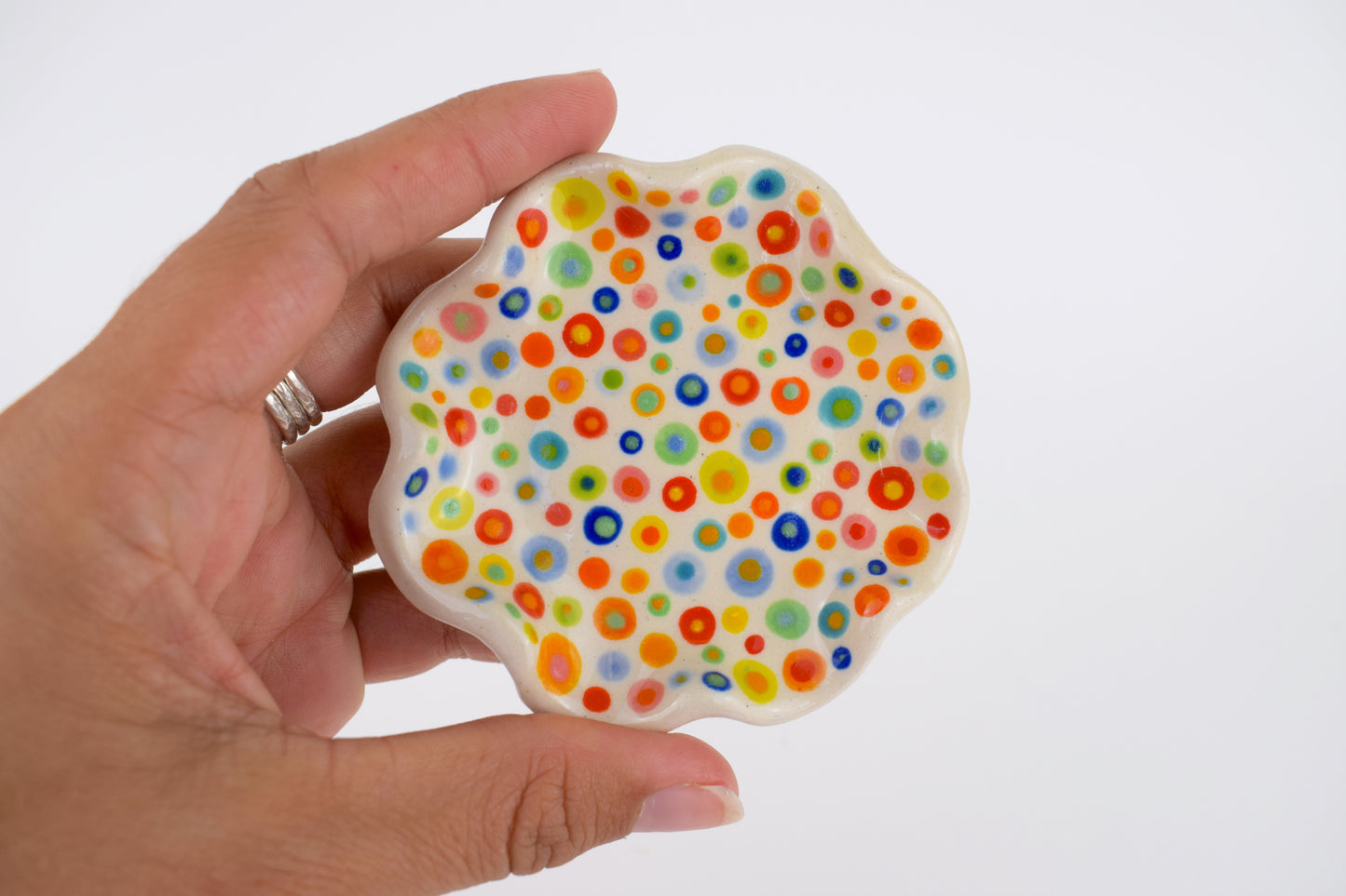Multicoloured Spot Trinket Dish