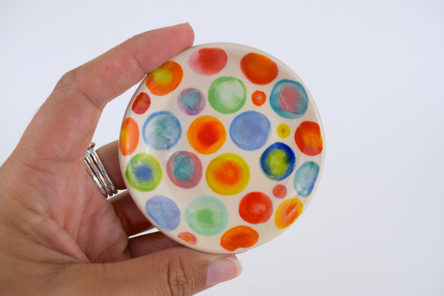 Multicoloured Spot Trinket Dish