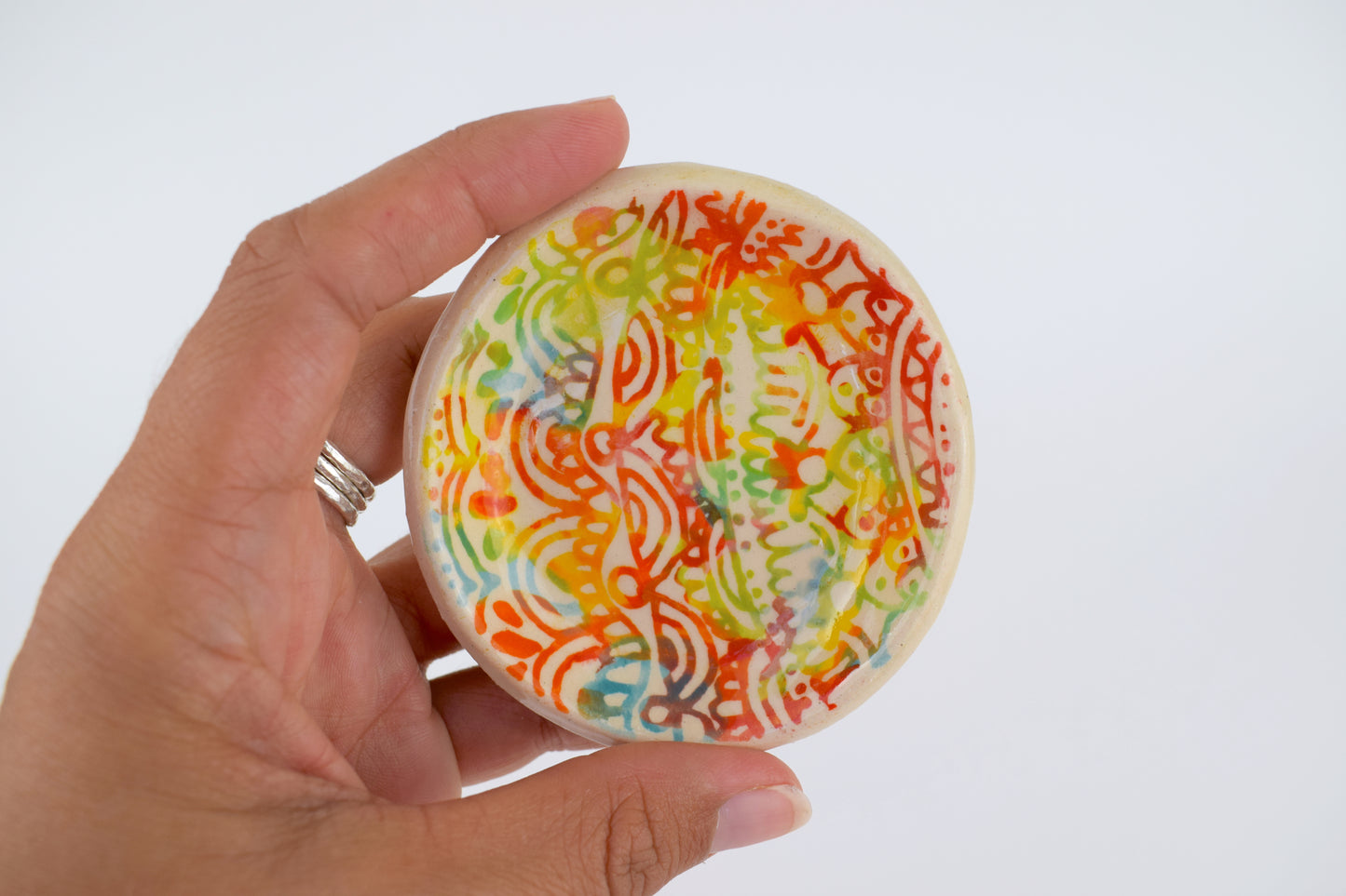 Abstract Batik Trinket Dish