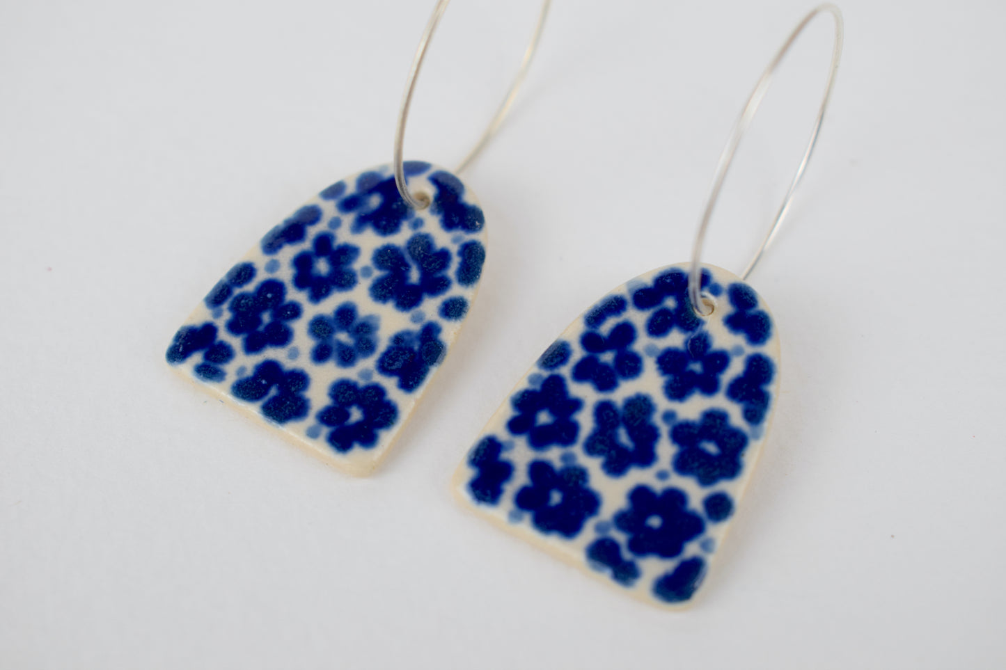 Blue Floral Earrings