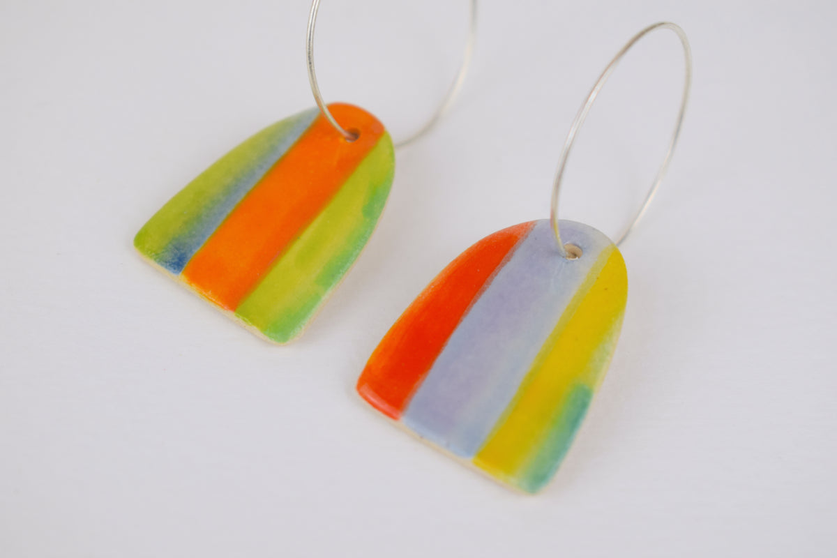 Multicoloured Stripe Earrings