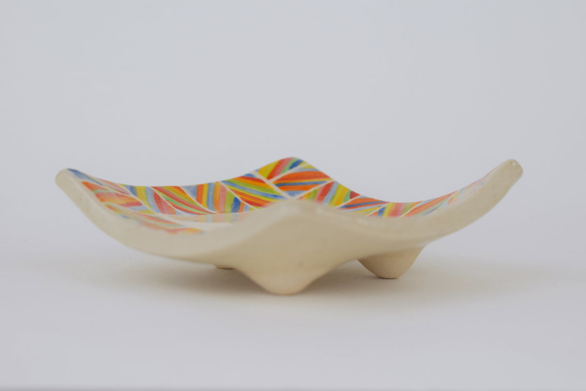 Multicoloured Stripe Soap Dish