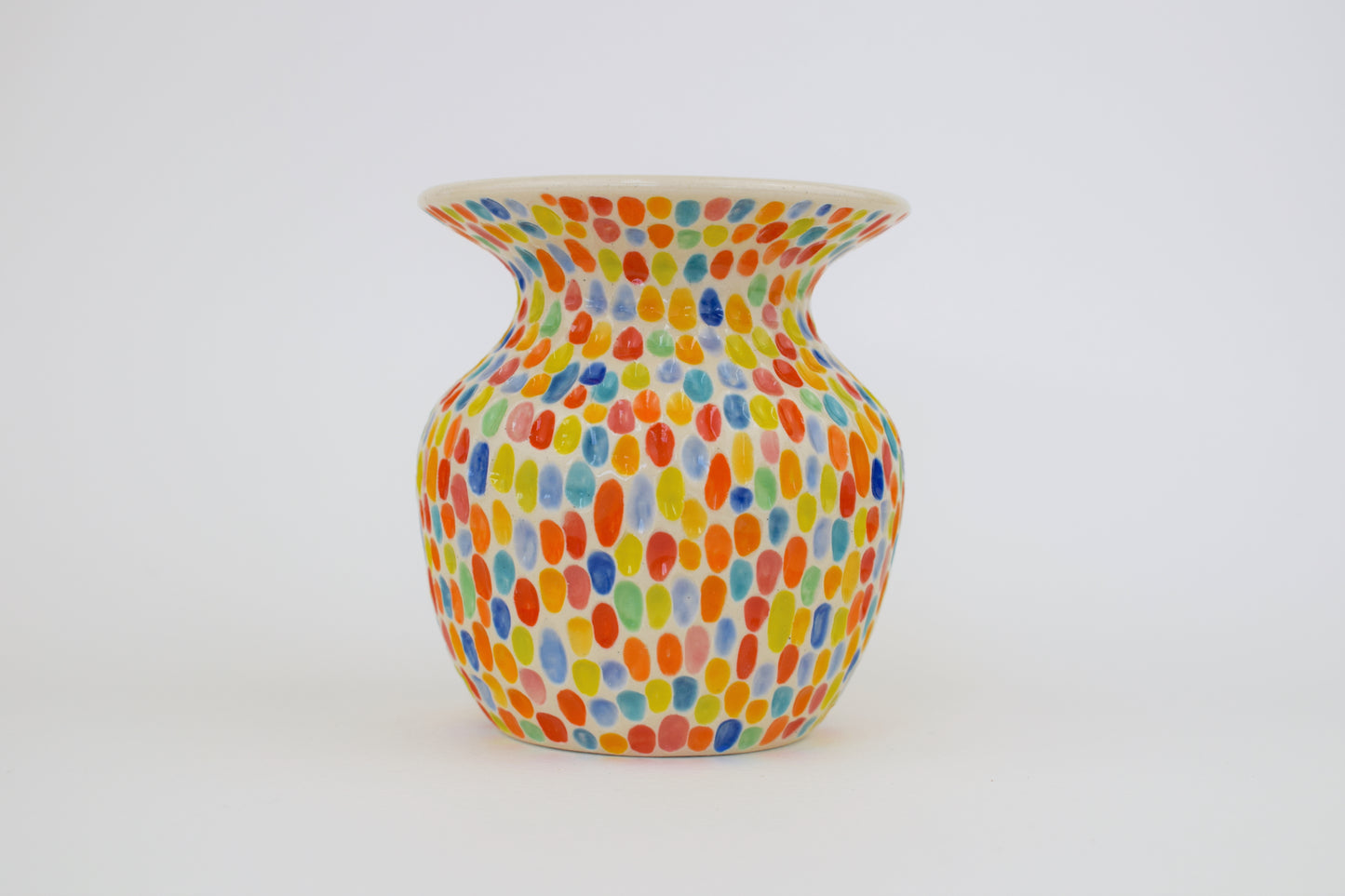 Multicoloured Carved Mini Vase