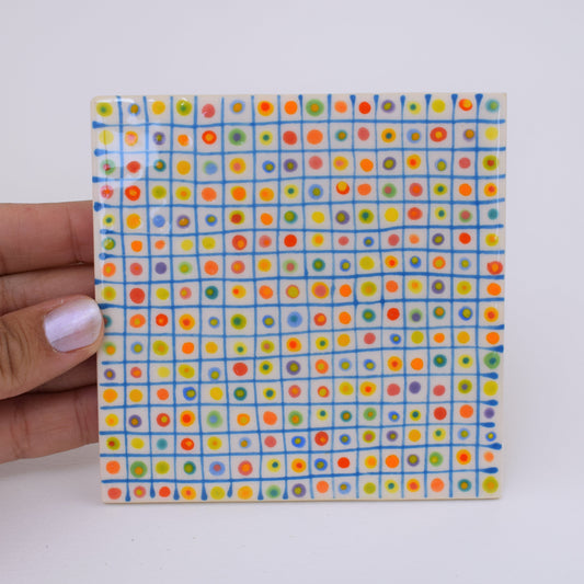 Multicoloured Spot Coaster