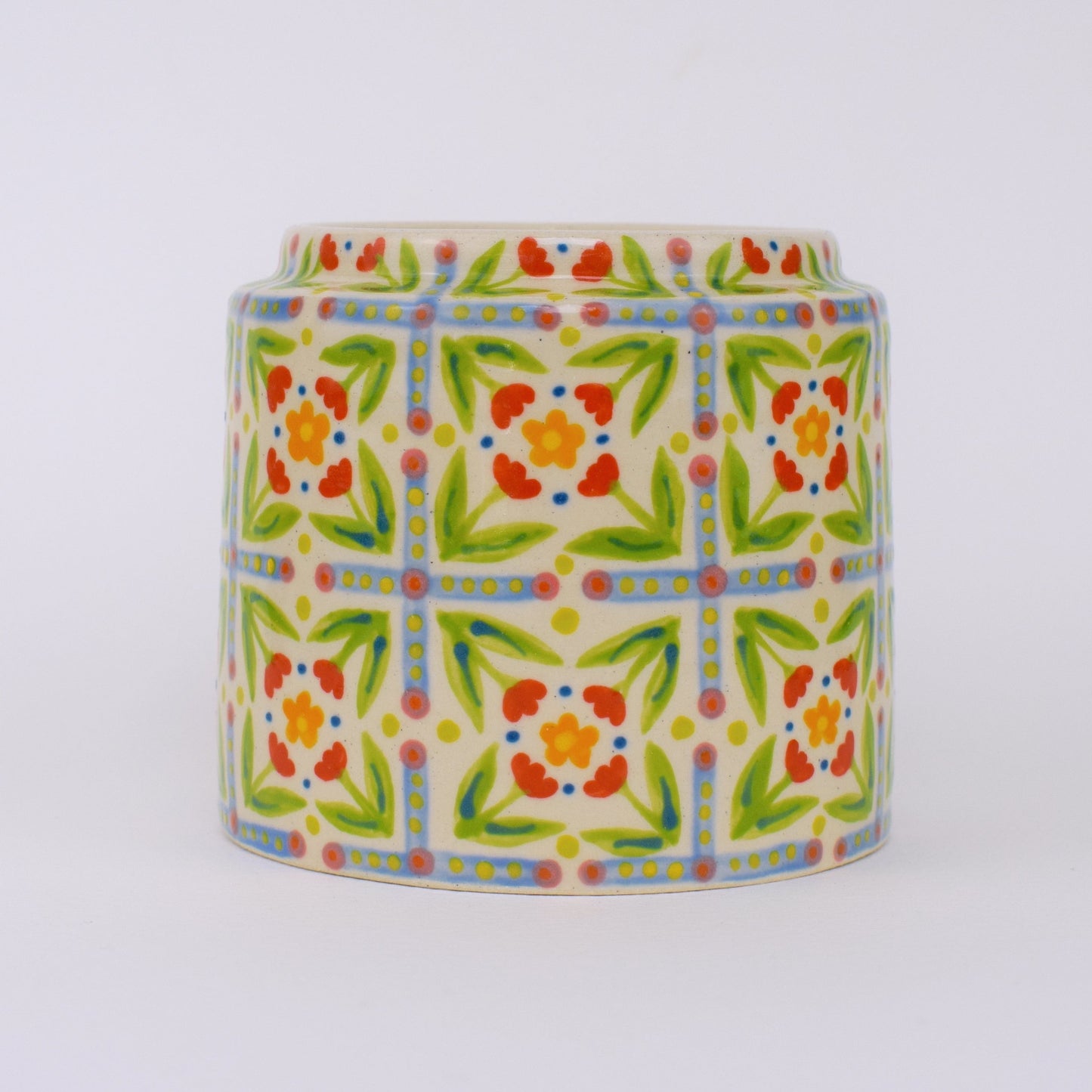 Tile floral Vase