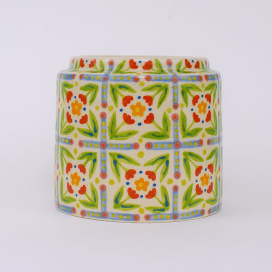 Tile floral Vase