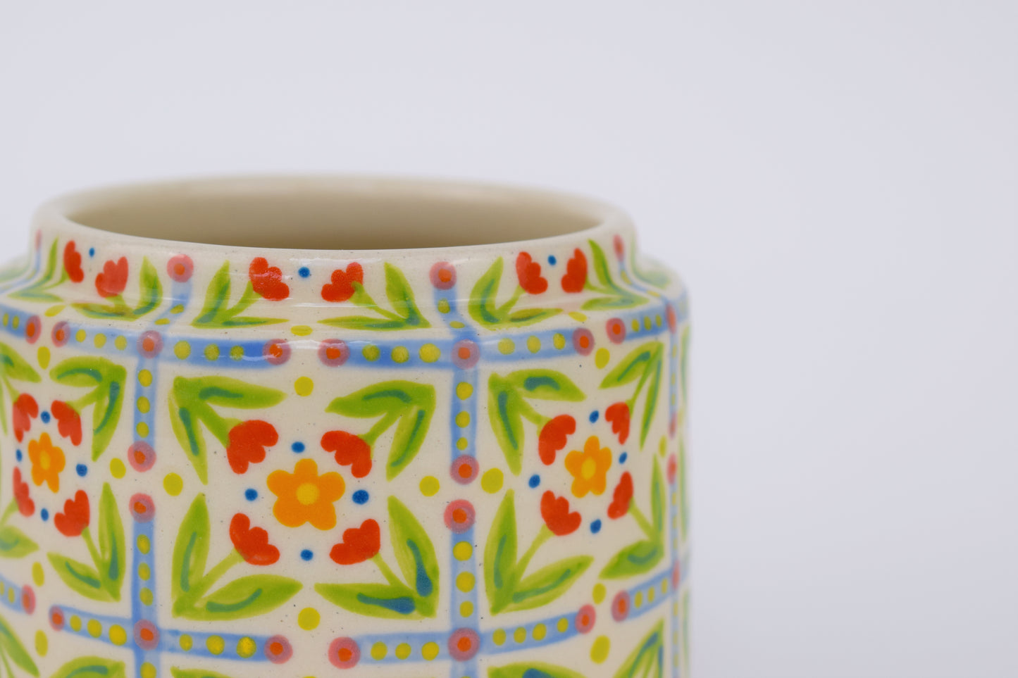 Tile floral Vase