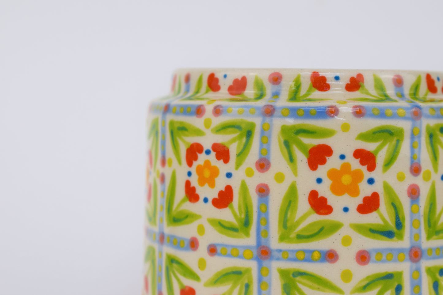 Tile floral Vase