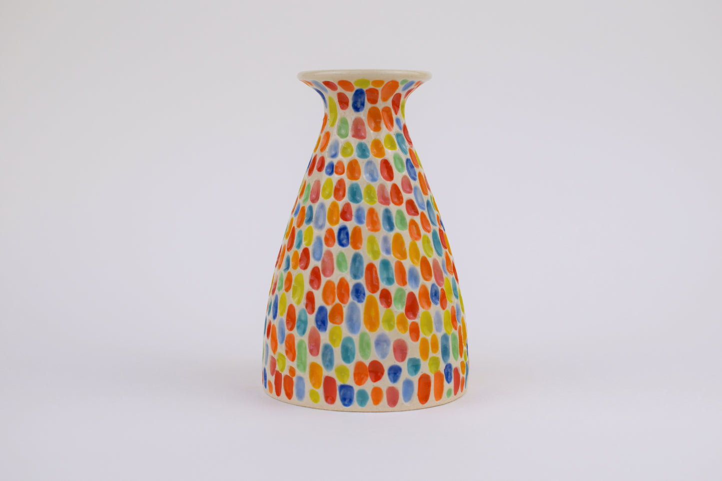 Multicoloured Carved Vase